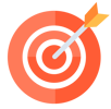 HubSpot icon with a bullseye and arrow, illustrating how to create a company newsletter that hits strategic goals and engages your audience.