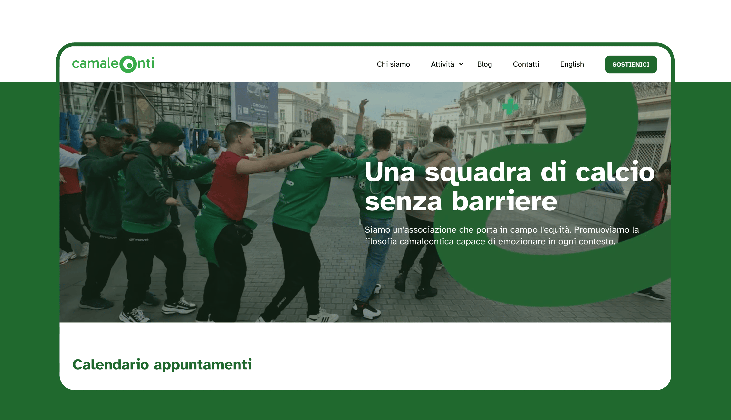 Home page website Camaleonti Home page website Camaleonti
