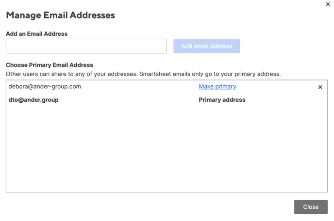 Smartsheet-secondoemail