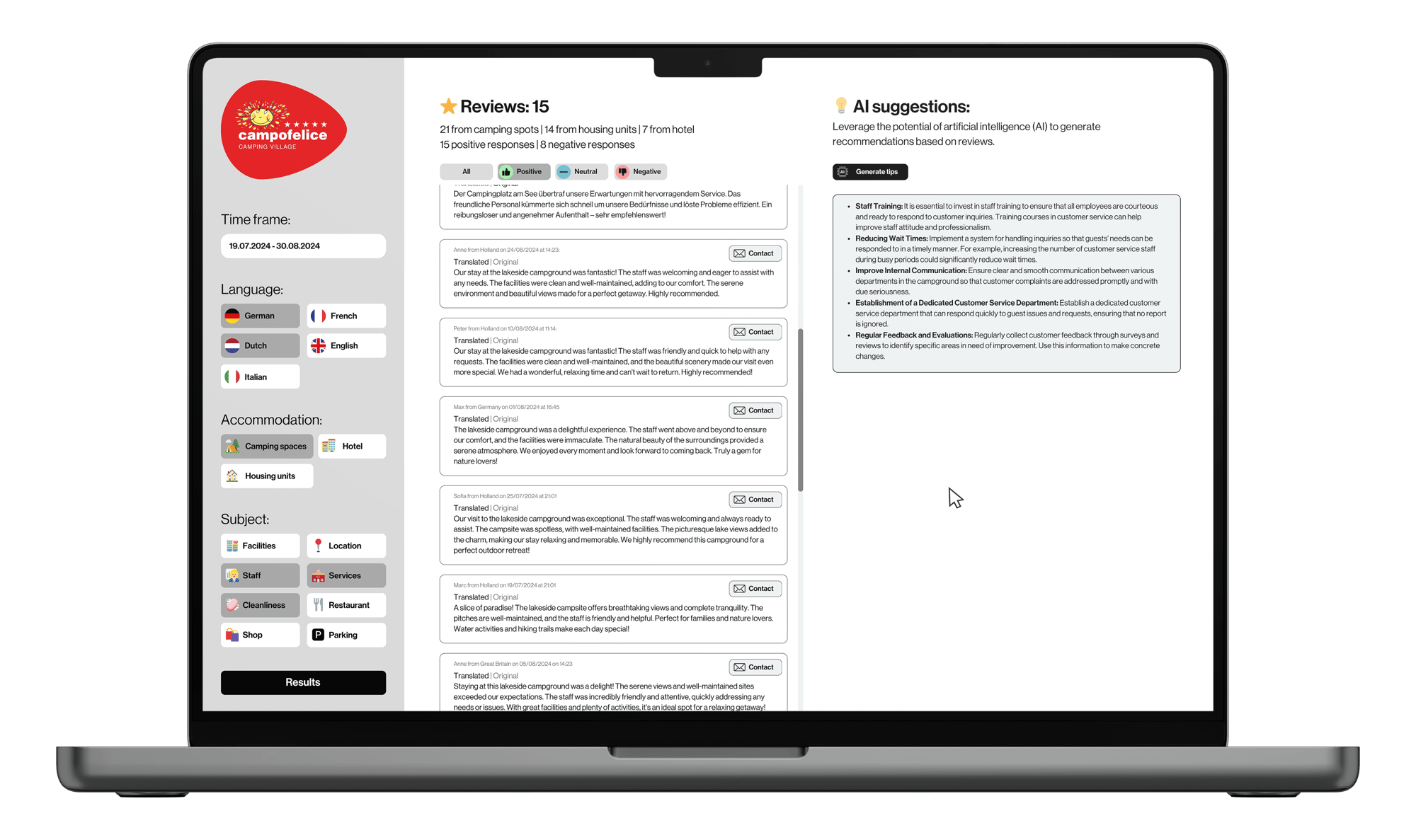 Mockup dashboard campofelice Mockup dashboard campofelice