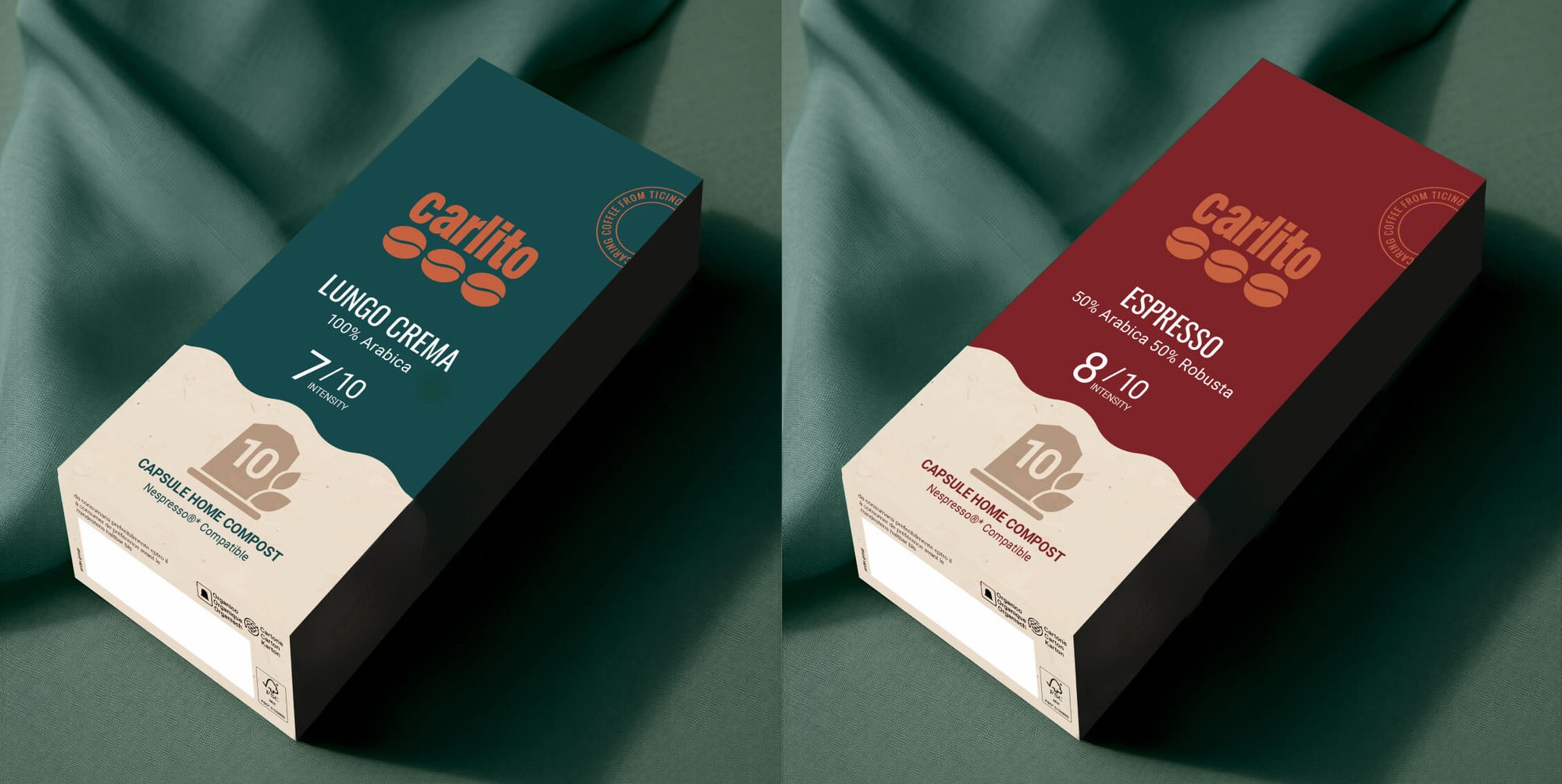 Packaging cialde Caffè Carlito