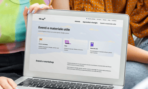 Un computer con la schermata home di fill-up