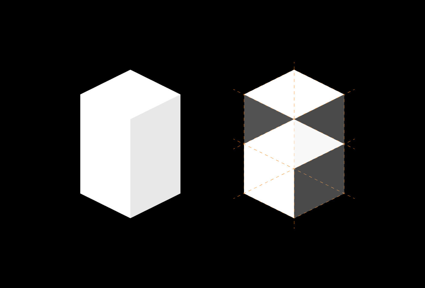 Foldcast logo construction