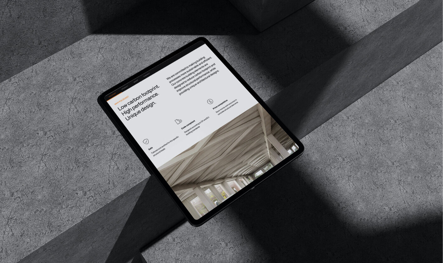 Foldcast Website on IPad