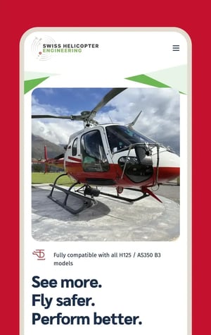 Schermata della landing page di prodotto vista su mobile