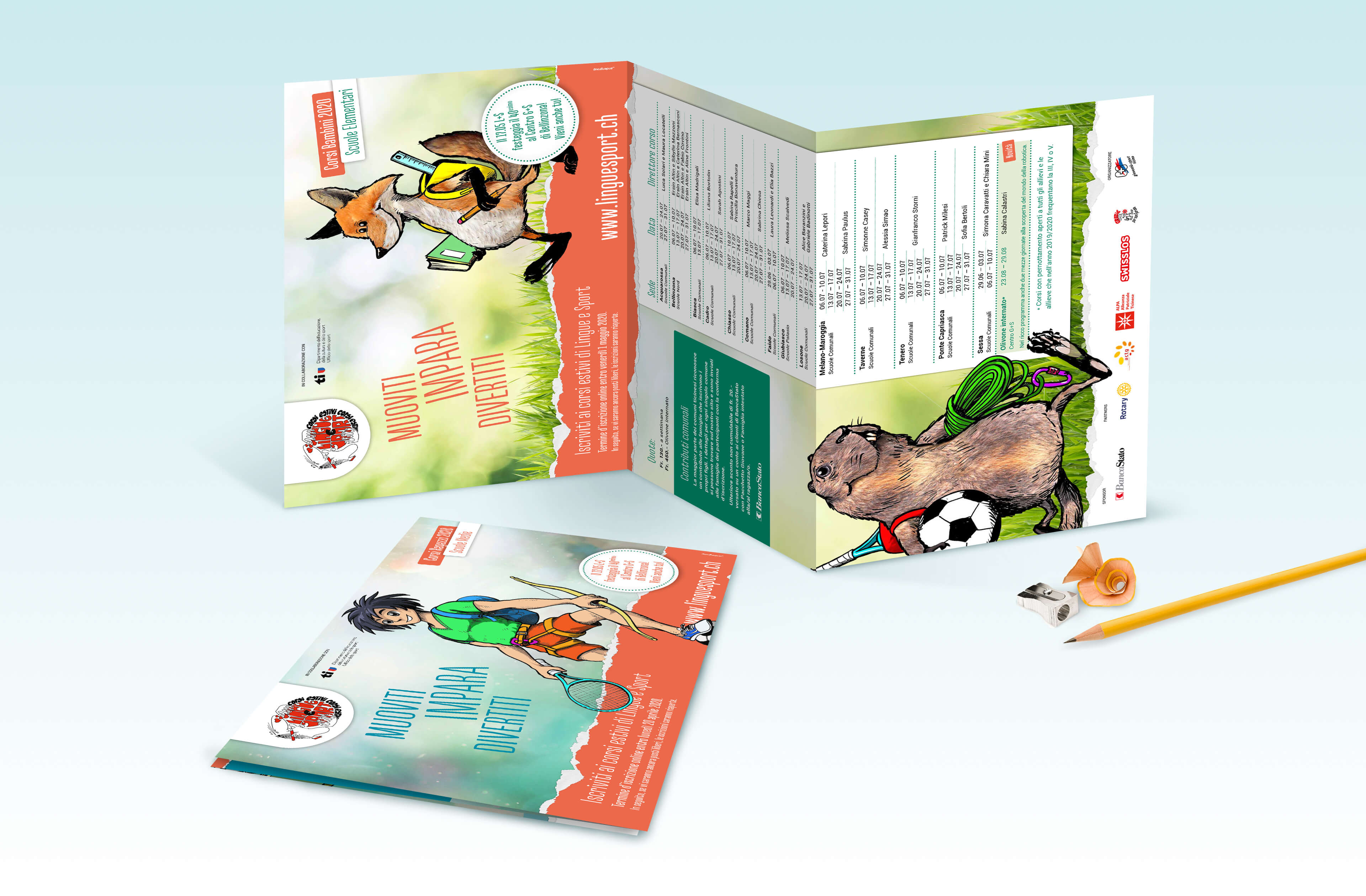 Composizione di flyer per bambini e ragazzi