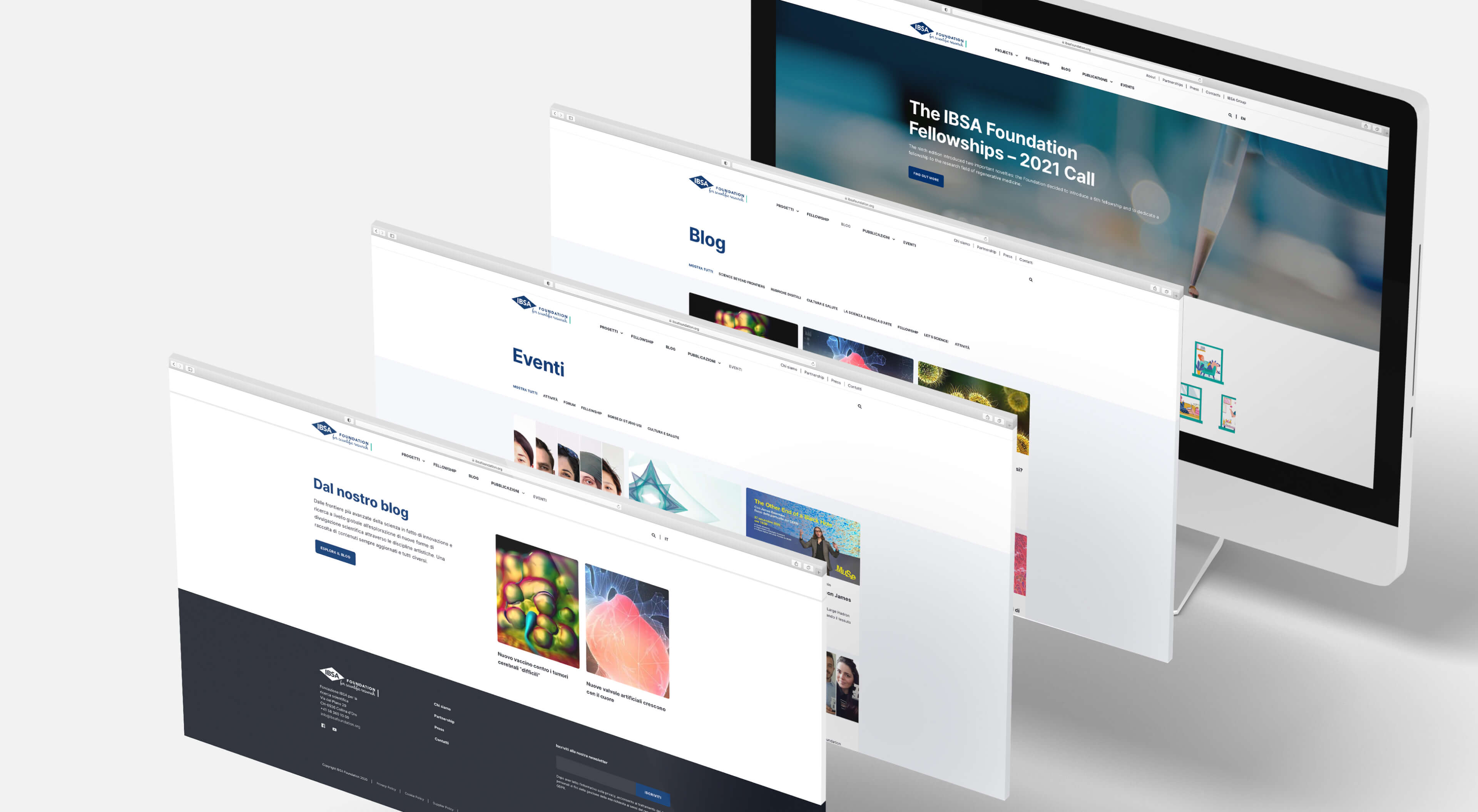Schermata - Home, Blog e Eventi Schermata - Home, Blog e Eventi