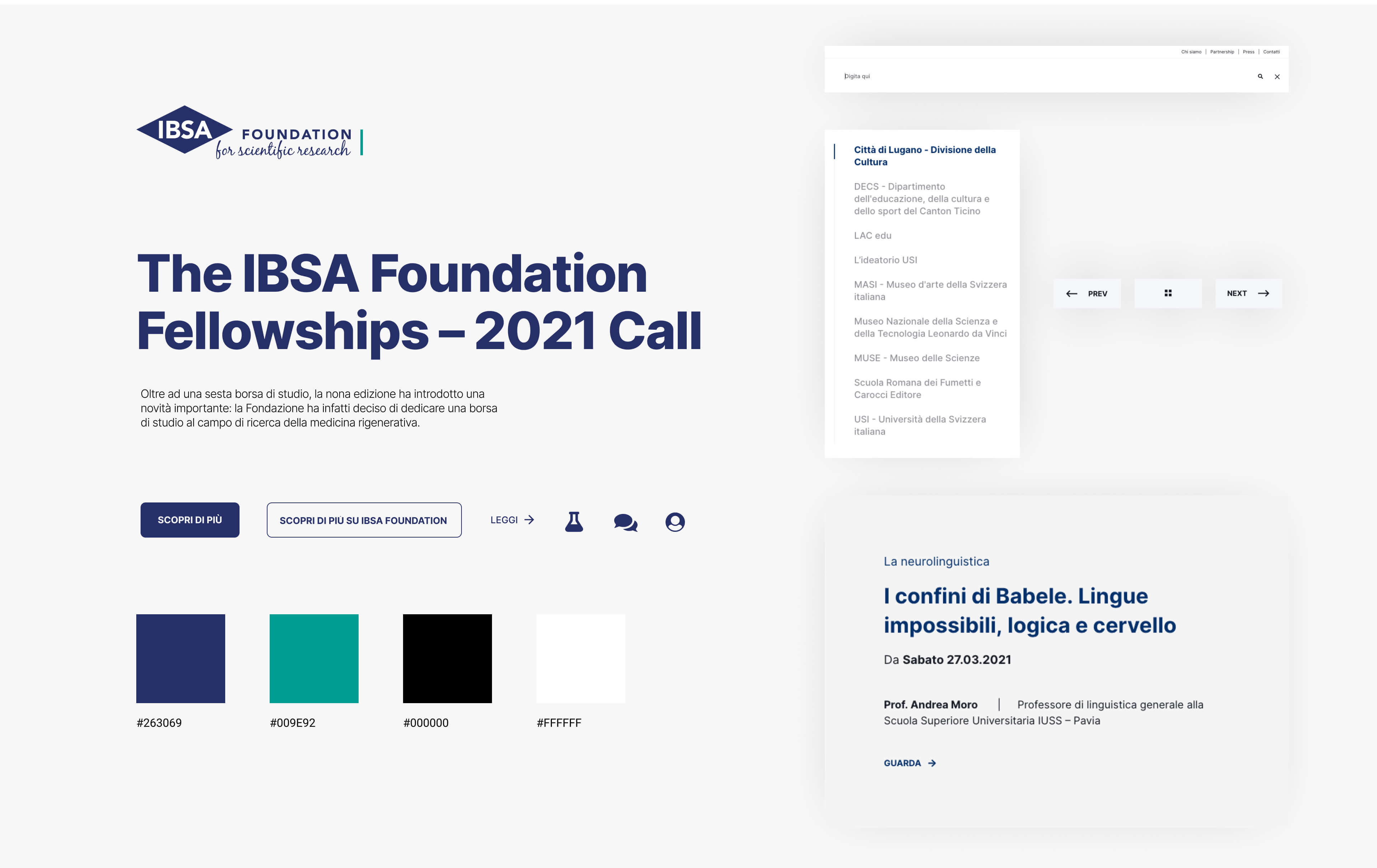 IBSA Foundation elementi grafici
