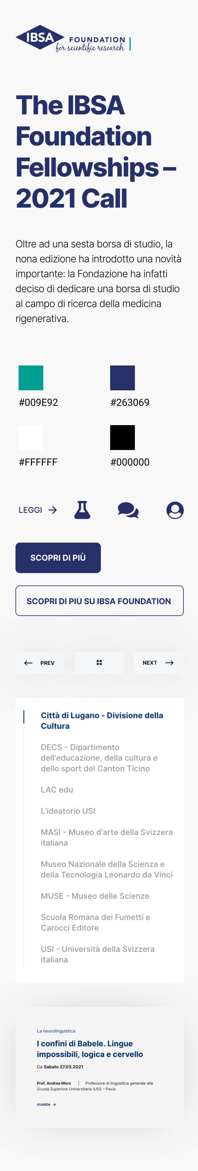 IBSA Foundation elementi grafici IBSA Foundation elementi grafici